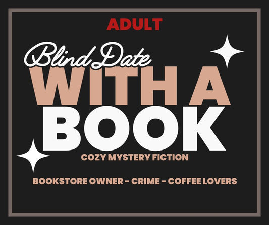 Book cover of 'Blind Date with a Book' featuring text about cozy mystery fiction.