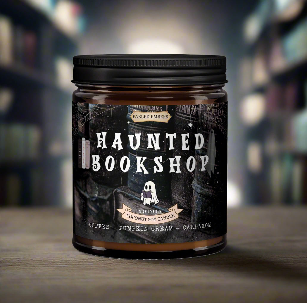 HAUNTED BOOKSHOP -- coffee + caramel + pumpkin cream