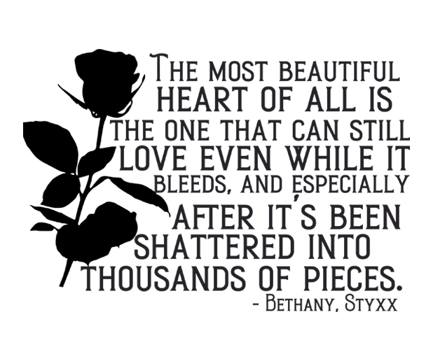 DARK HUNTER *LICENSED* QUOTE (Bethany) VINYL STICKER 3"