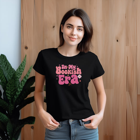 IN MY BOOKISH ERA Women's Relaxed T-Shirt, Black