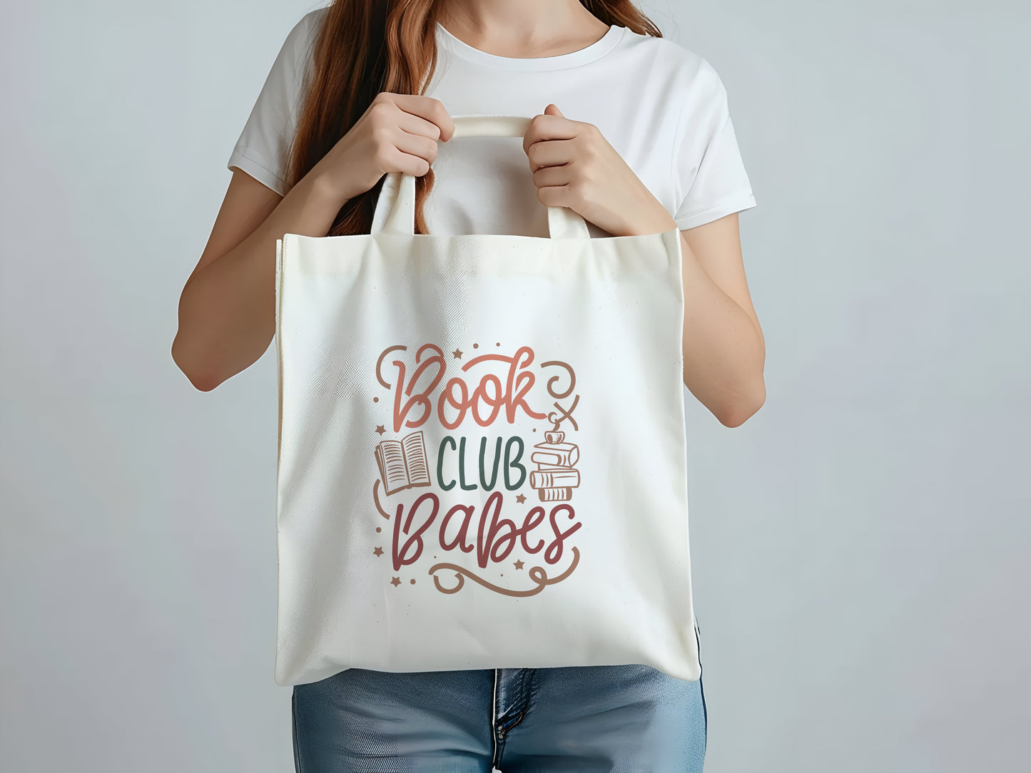 BOOK CLUB BABES Tote Bag | **THICK** 100% cotton canvas