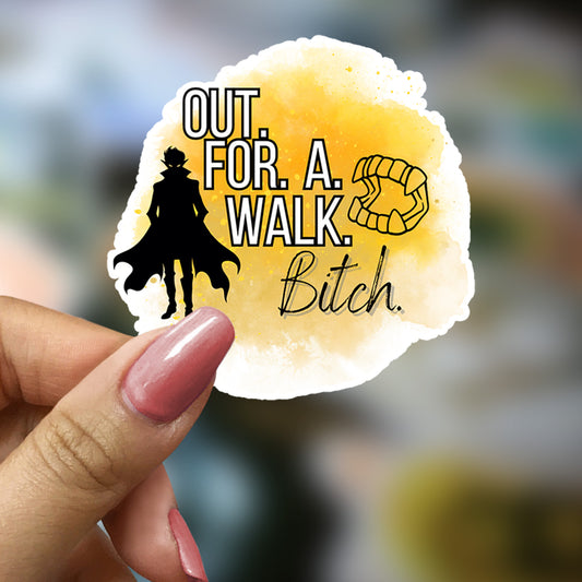 SPIKE Out for a Walk  3" Sticker