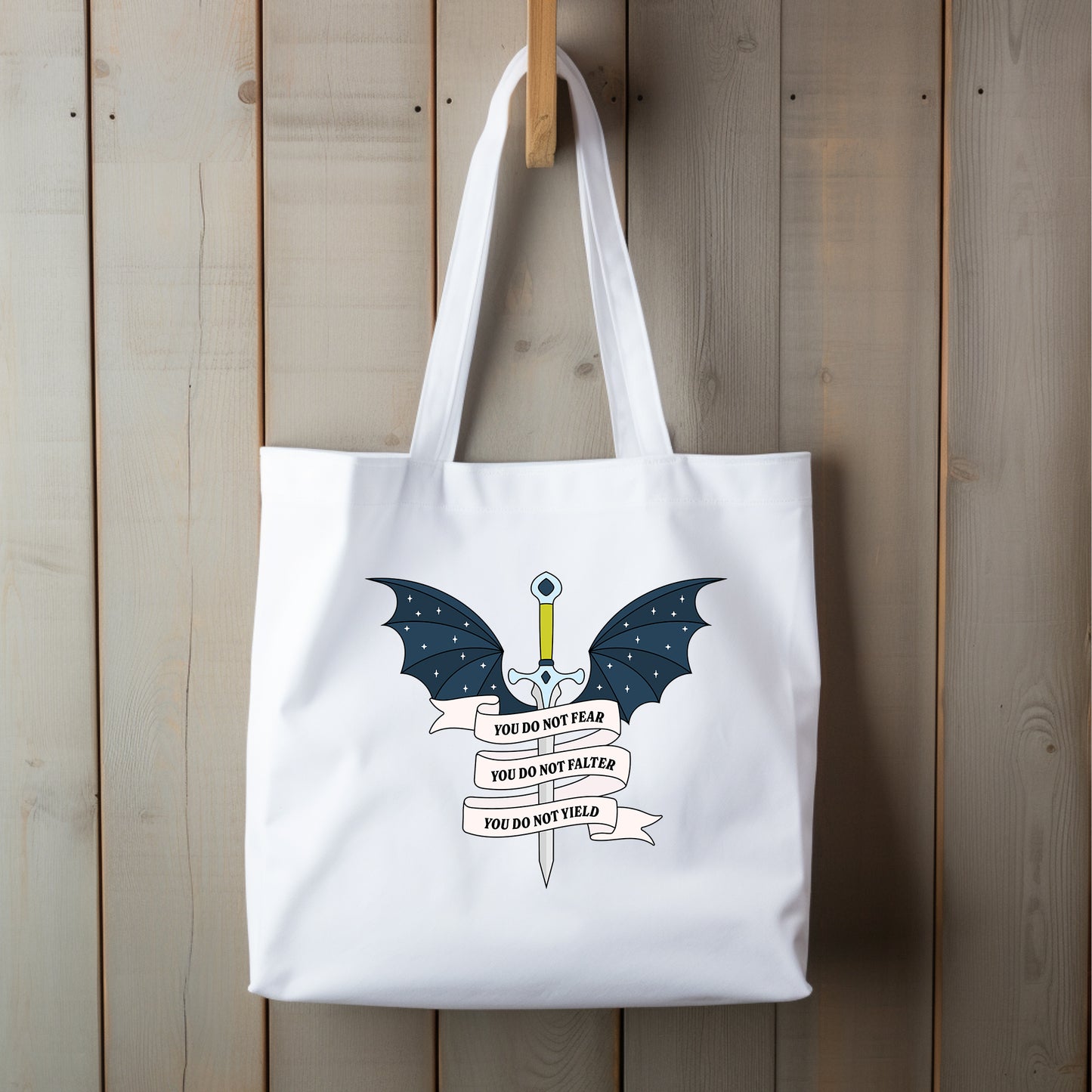 YOU DO NOT FALTER Tote Bag | **THICK** 100% cotton canvas