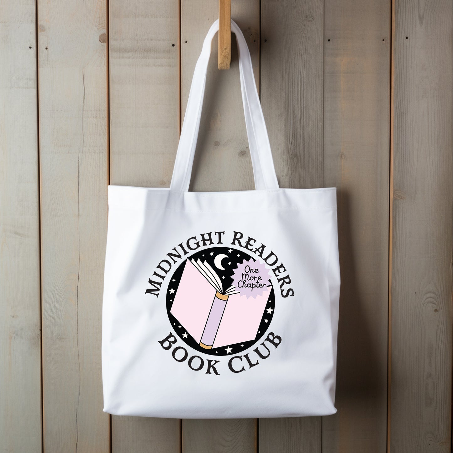 MIDNIGHT READERS BOOK CLUB Tote Bag | **THICK** 100% cotton canvas