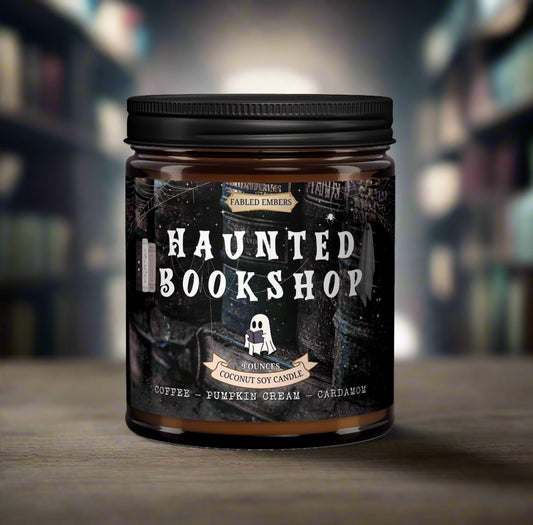 HAUNTED BOOKSHOP -- coffee + caramel + pumpkin cream