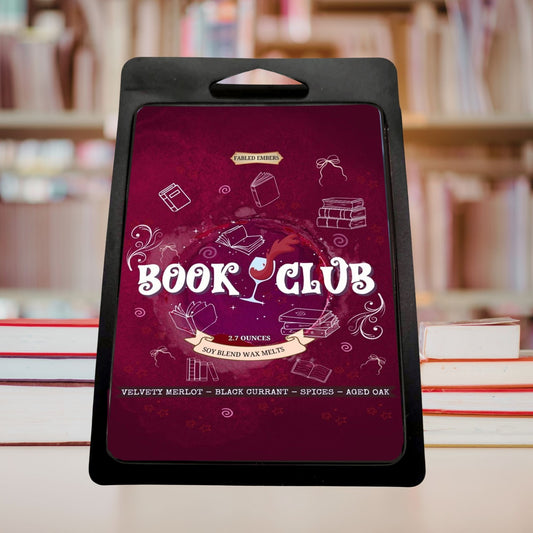 BOOK CLUB --  wax melts -- black plum  + velvety merlot + spices